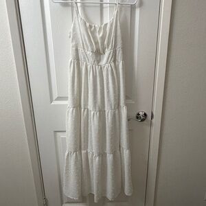 White midi sun dress